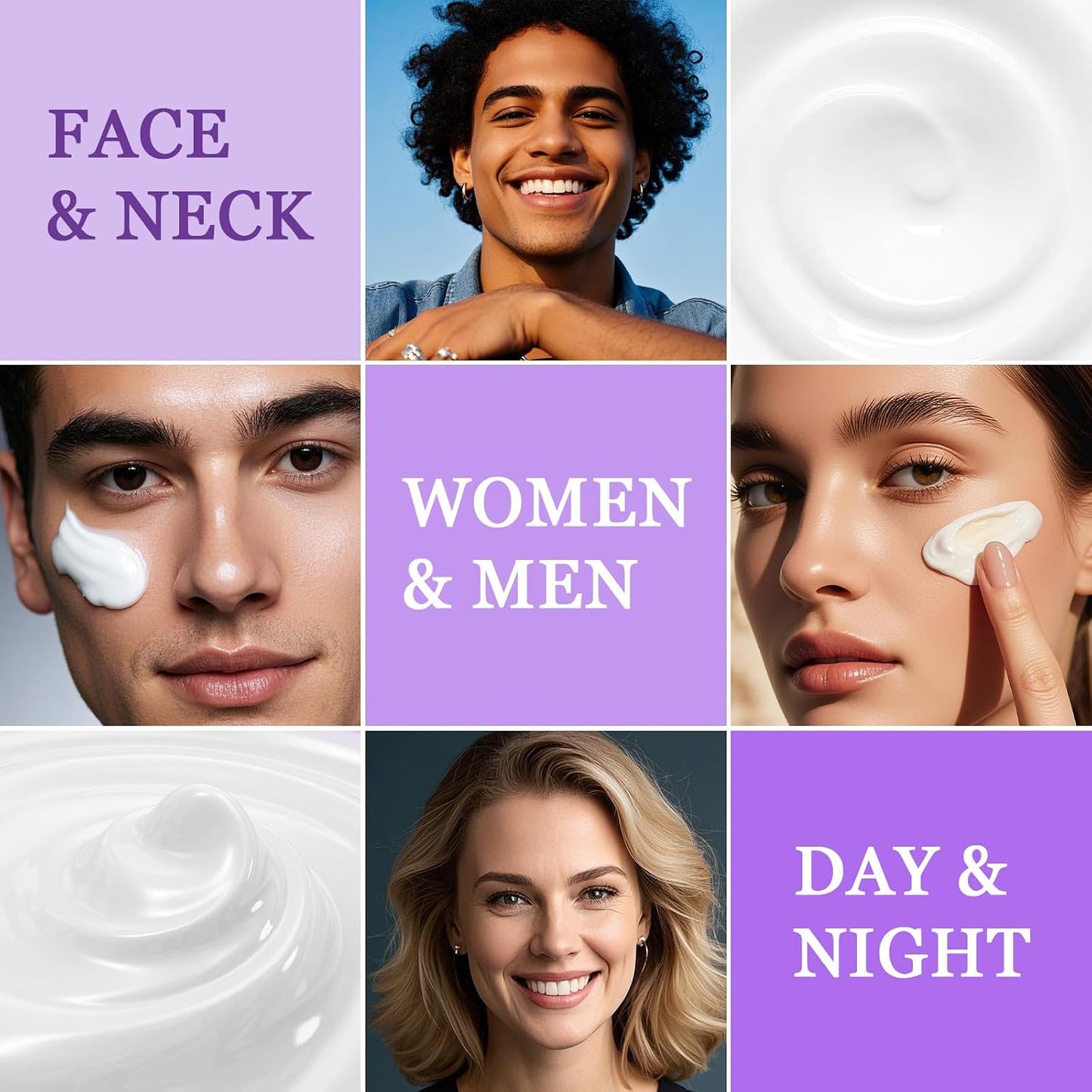 Retinol Serum Cream for Face, anti Aging Face Moisturizer for Face Tightening and Firming, Day & Night Moisturizing with Collagen, Hyaluronic Acid for Sagging Skin, Wrinkle, 1.7 Fl OZ